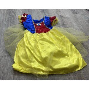 Vintage Snow White Costumes for Girls 5-12 Year Fancy Dress Blue Yellow